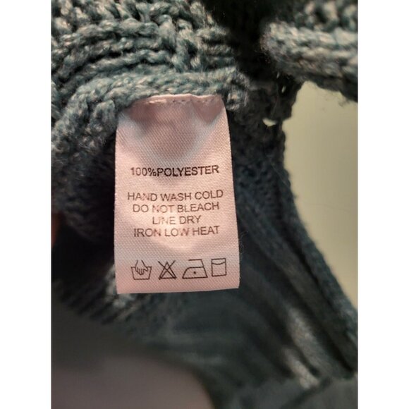 Seafoam Green Chunky Mock Neck Boxy Sweater ee : Some Sz M Oversized - Picture 7 of 7